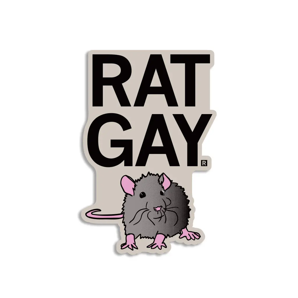 Rat Gay Die-Cut Sticker 1