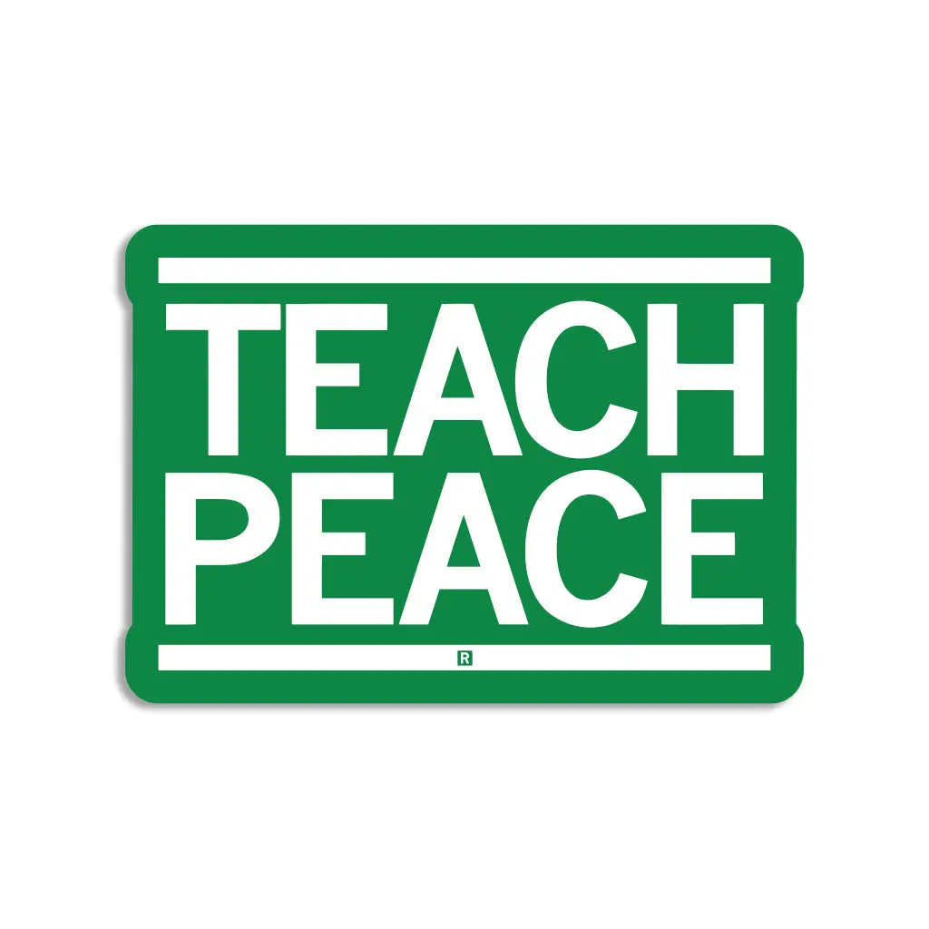 Teach Peace Die-Cut Sticker 1
