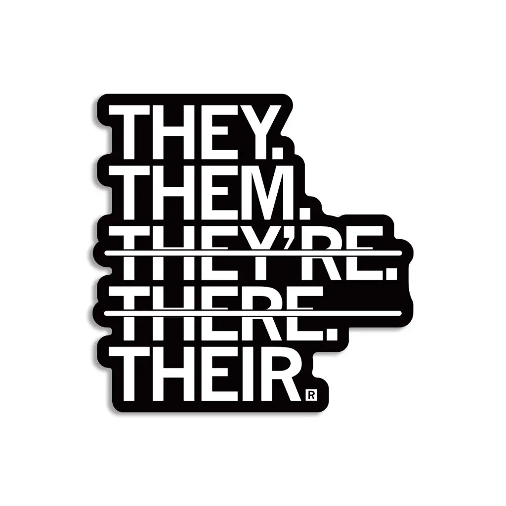 They Them Their Die-Cut Sticker 1