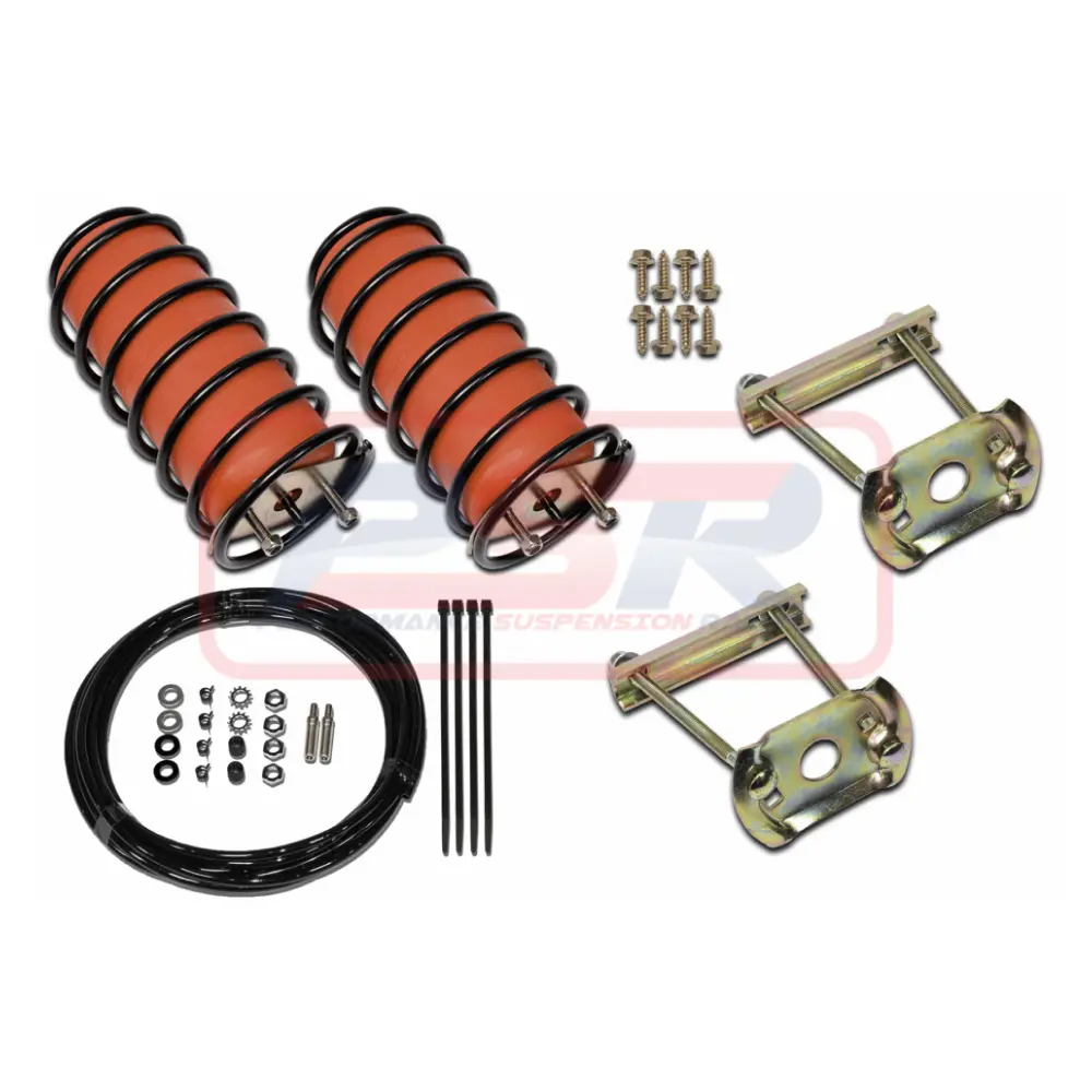 Mitsubishi Pajero Na - Nj (Leaf Spring Rear) 1983-1987 Polyair Red Bag Airbag Kit 1