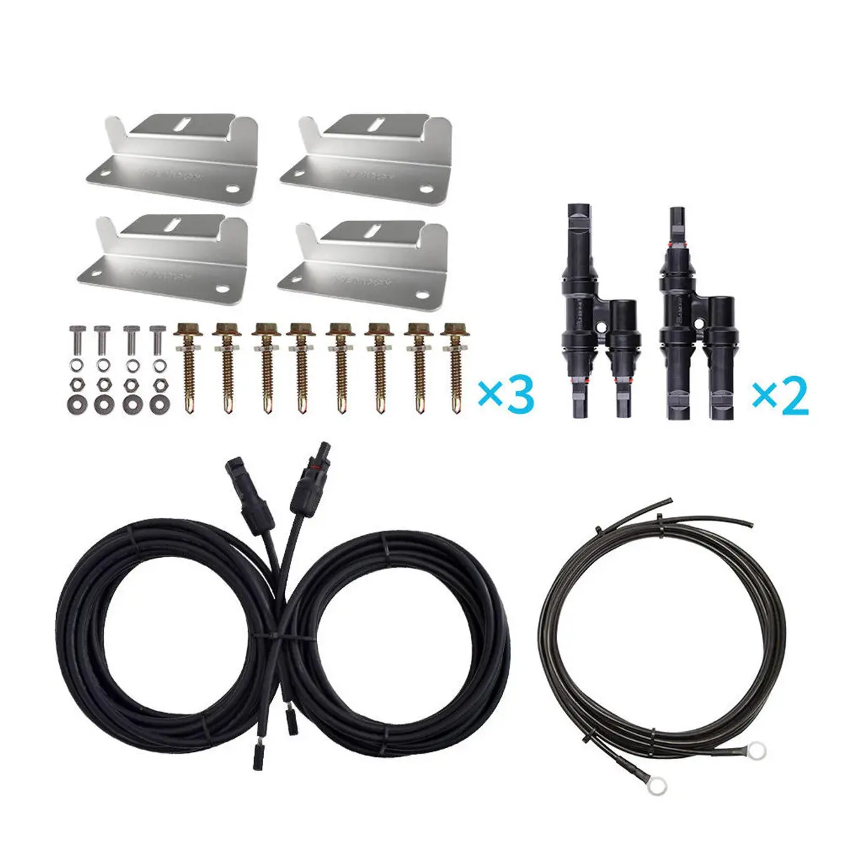 Renogy Solar Wiring And Mounting Kit For 300Watt Solar 1
