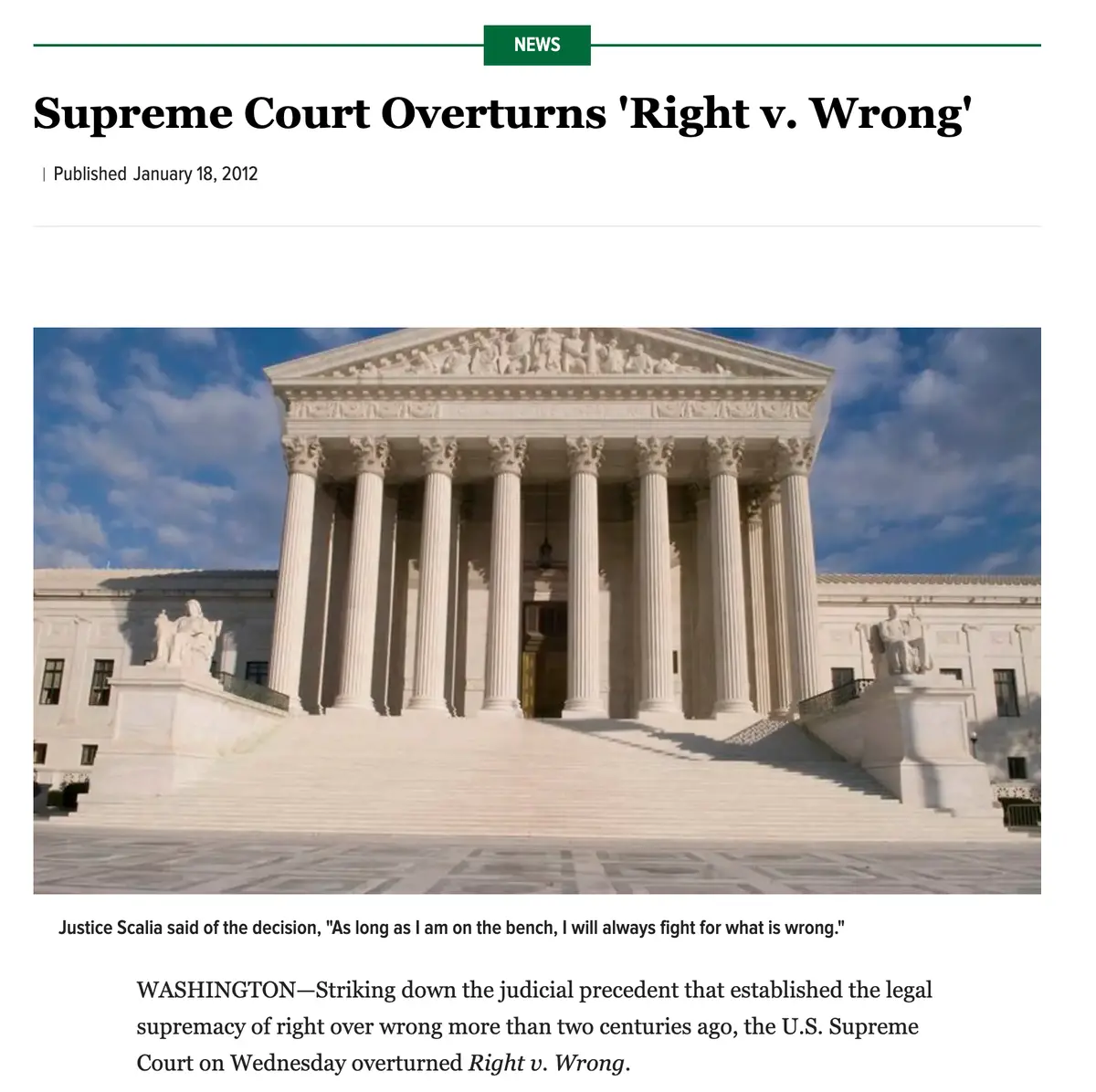 The Onion: Right V Wrong 4