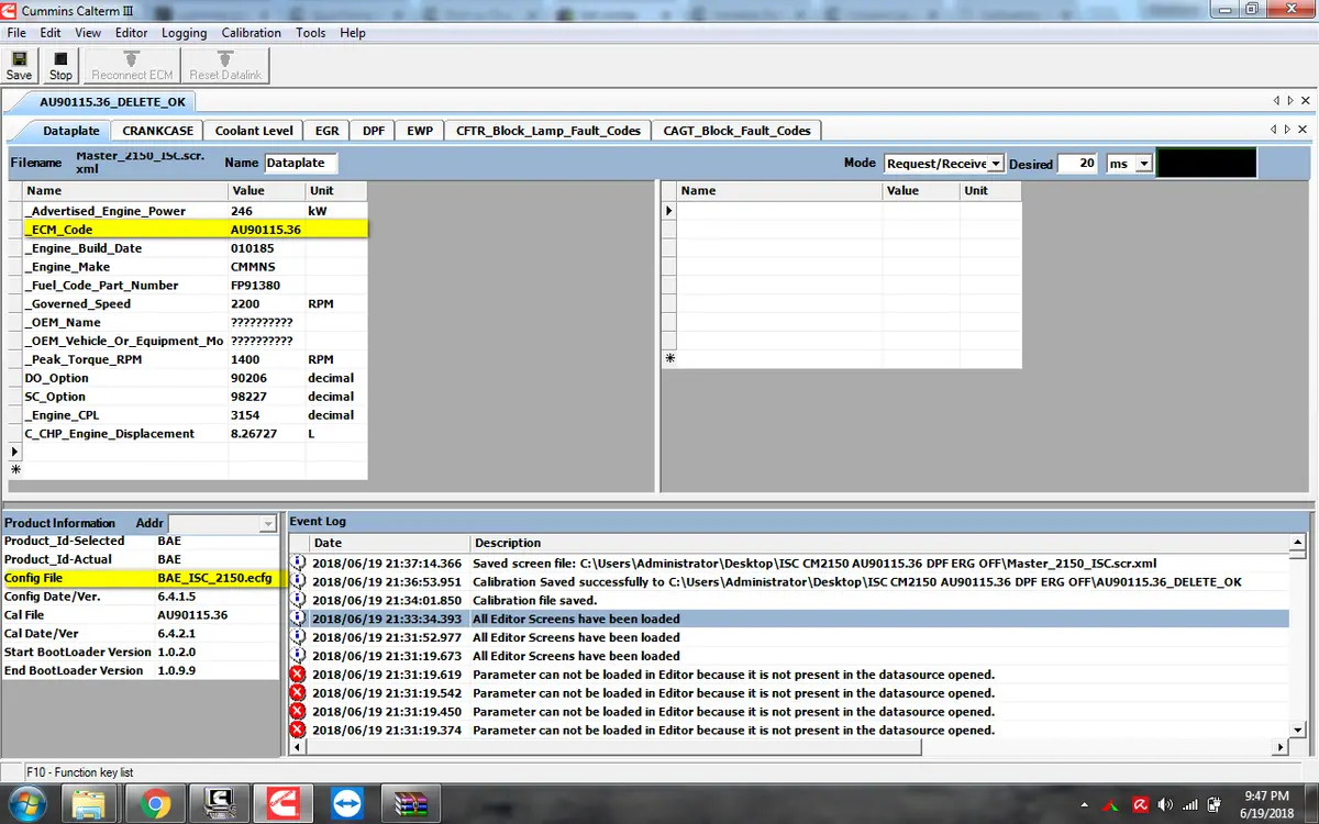 Isc Cm2150 Au90115.36 Dpf Erg Off Include Screen File 1