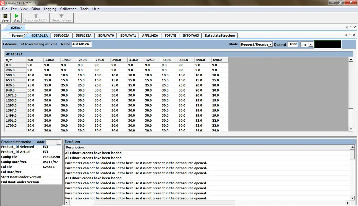 N14 600Hp And 625Hp Caltterm Flash File Include Screen File 1