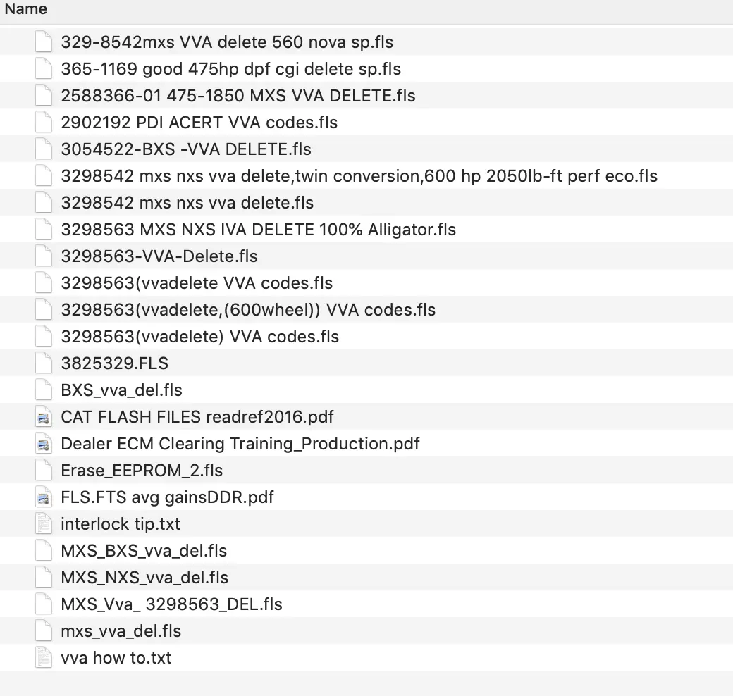 Caat Vva Delete Collection - Caterpilllar Flash File 1