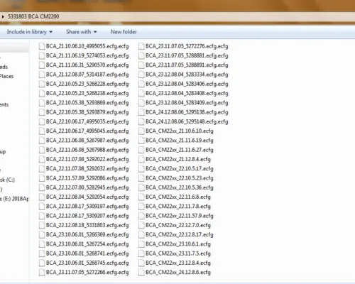 Bca Cm2200 Ecfg Meta File Collection - Code 5331803 And More As Shown In Picture 1