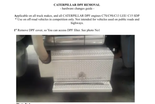 For Caat C7s/C9s/C13 Lee/C15 Sdp Dpf Deletes User's Guide - Full Delete Guide ! 2