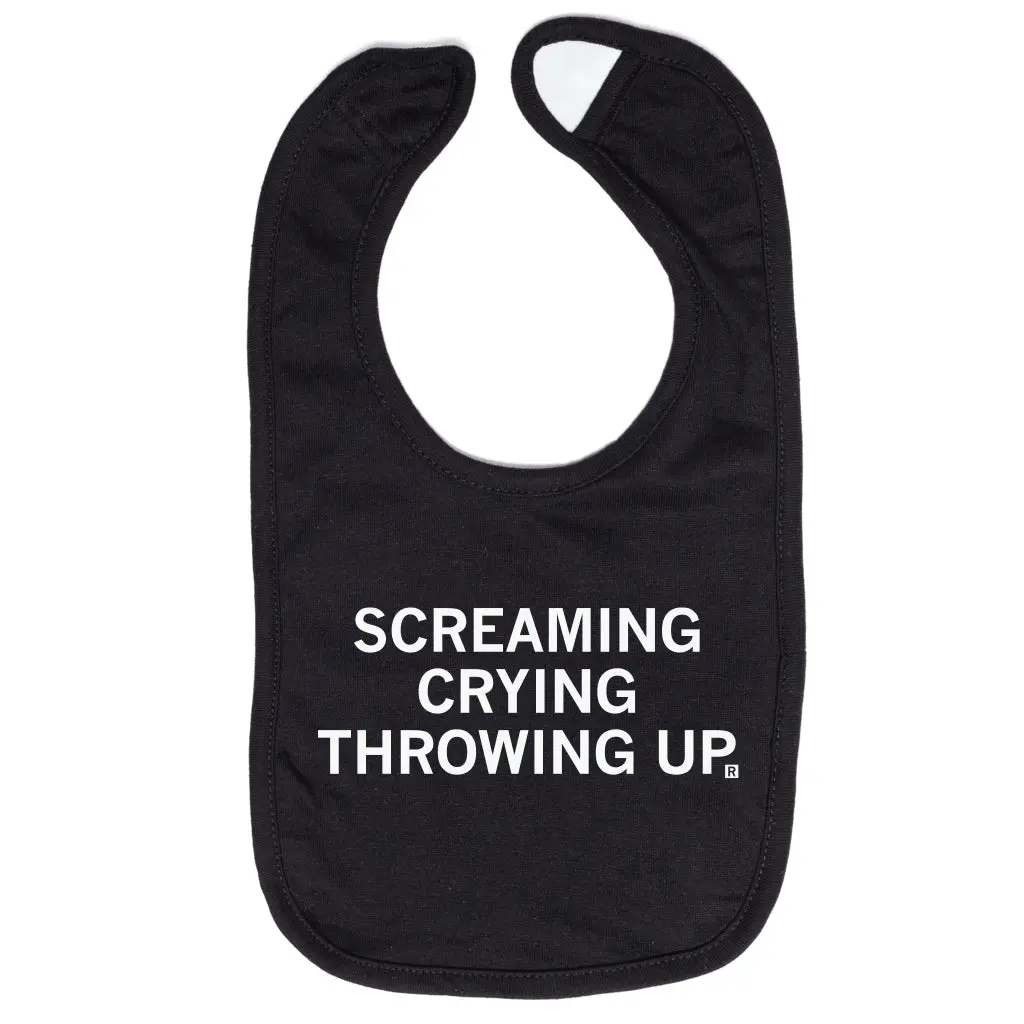 Screaming Crying Throwing Up Bib 1