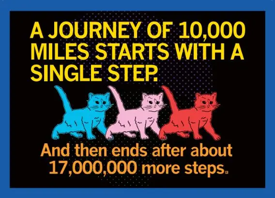 Starts With A Single Step Postcard 1
