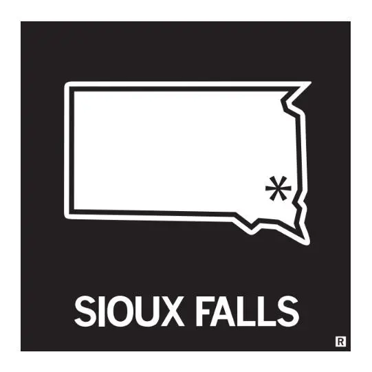 Sioux Falls, South Dakota Outline Sticker 1