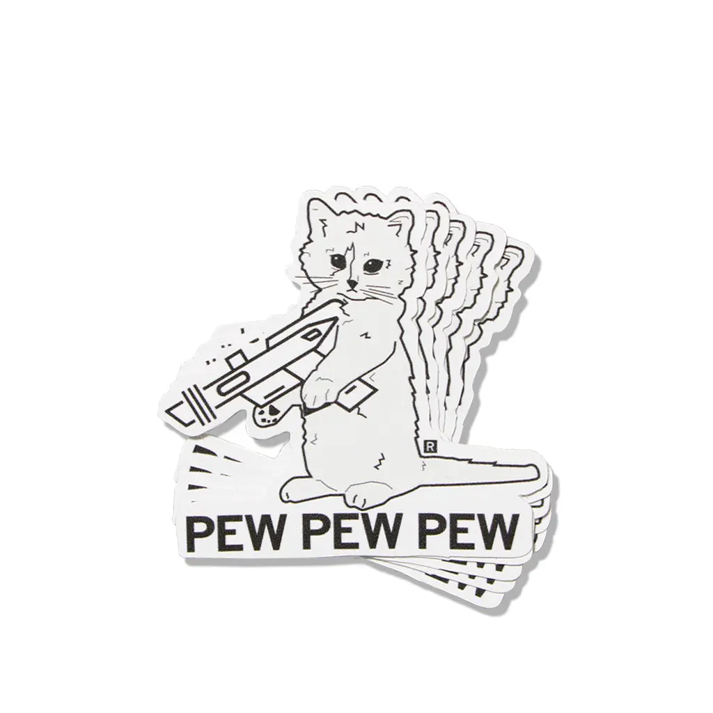 Pew Pew Pew Mini Die-Cut Sticker 1