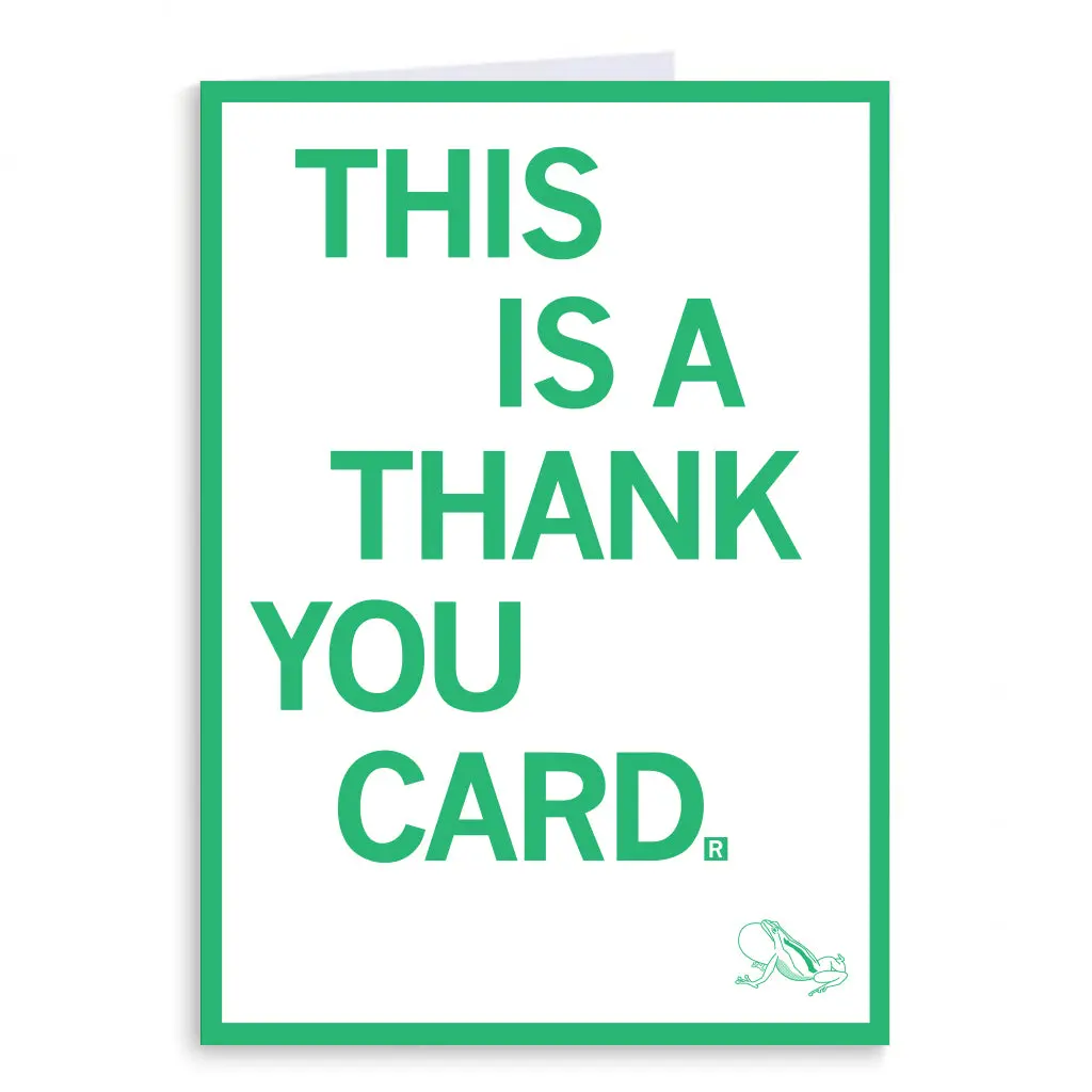 This Is A Thank You Greeting Card - Frog 1
