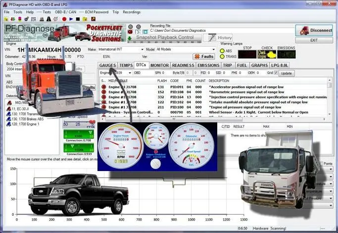 Pf-Diagnose 2.0.2.23 Diagnostics Software 2013 - Full Heavy & Medium Duty With Obdii Support - Online Installation Service 1