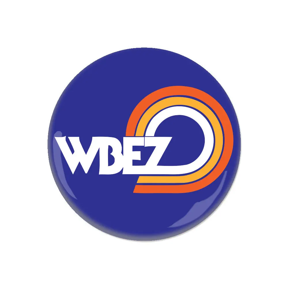 Wbez Vintage Logo Blue Button 1