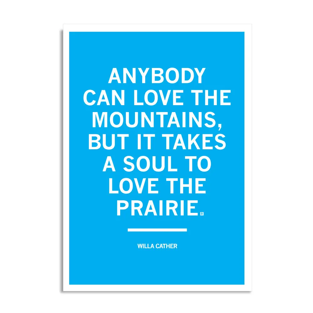 Willa Cather Quote Postcard 1