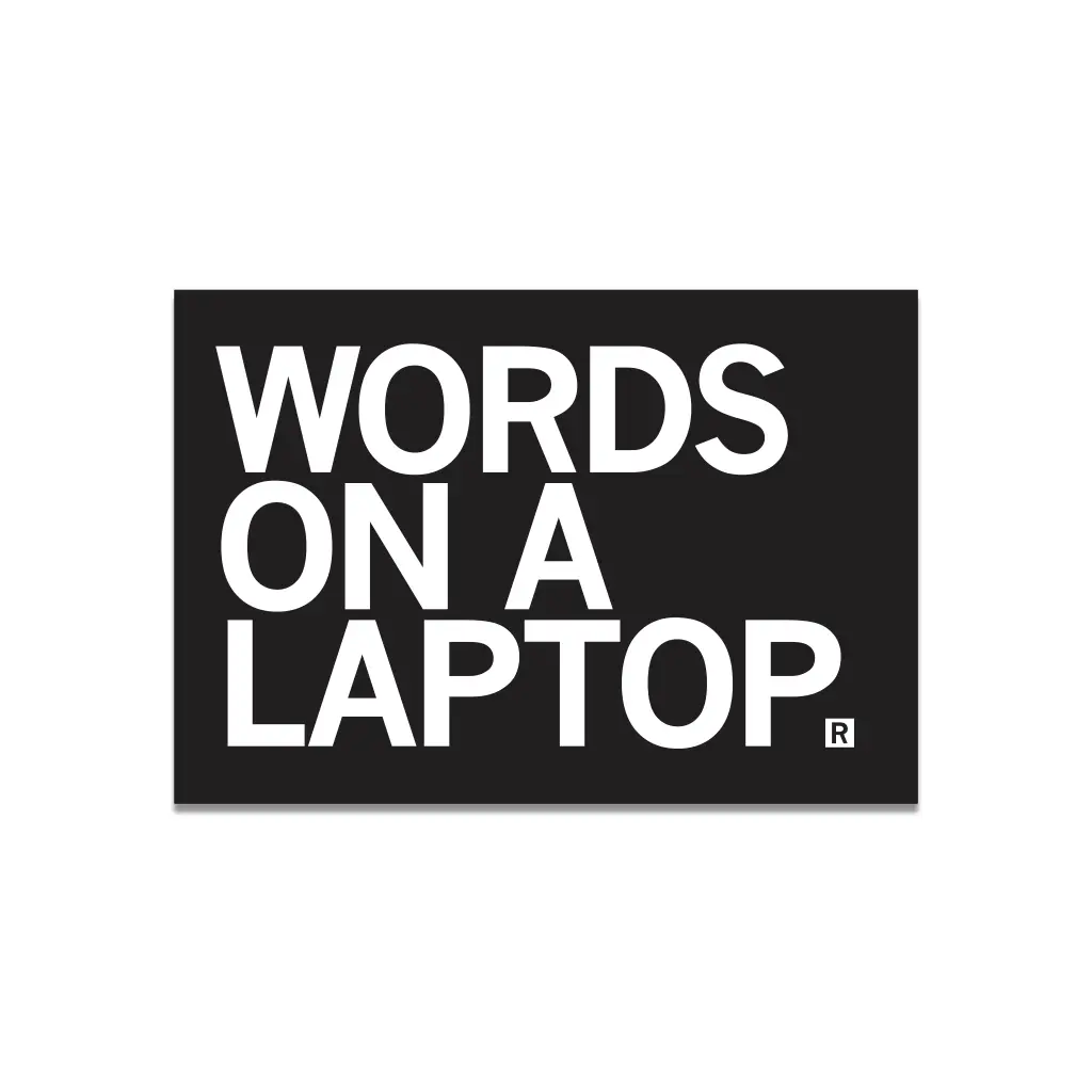 Words On A Laptop Die-Cut Sticker 1