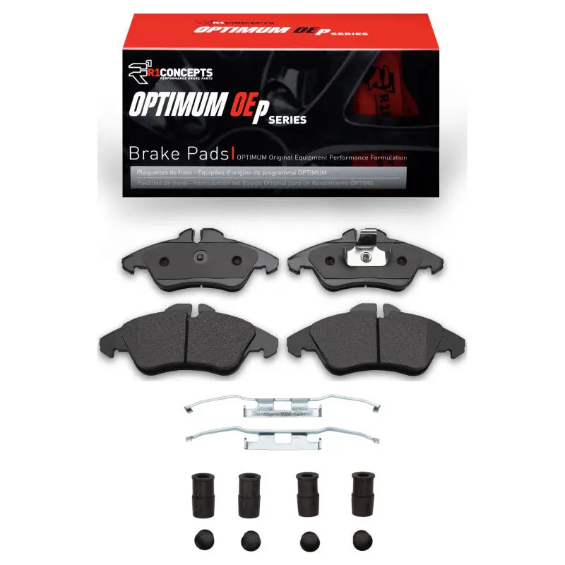 R1 Oe-Grade Front Brake Pad & Hardware Kit For 2002–2006 Dodge Sprinter 3500 1