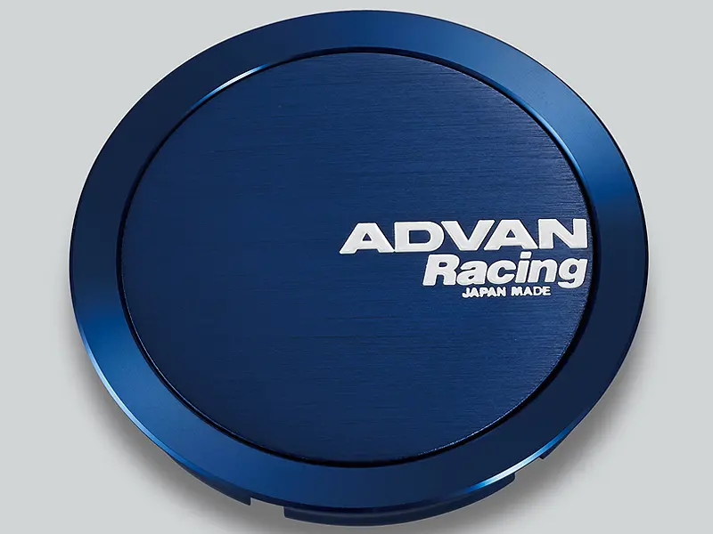 Advan 63Mm Full-Flat Center Cap – Blue Anodized Aluminum 1