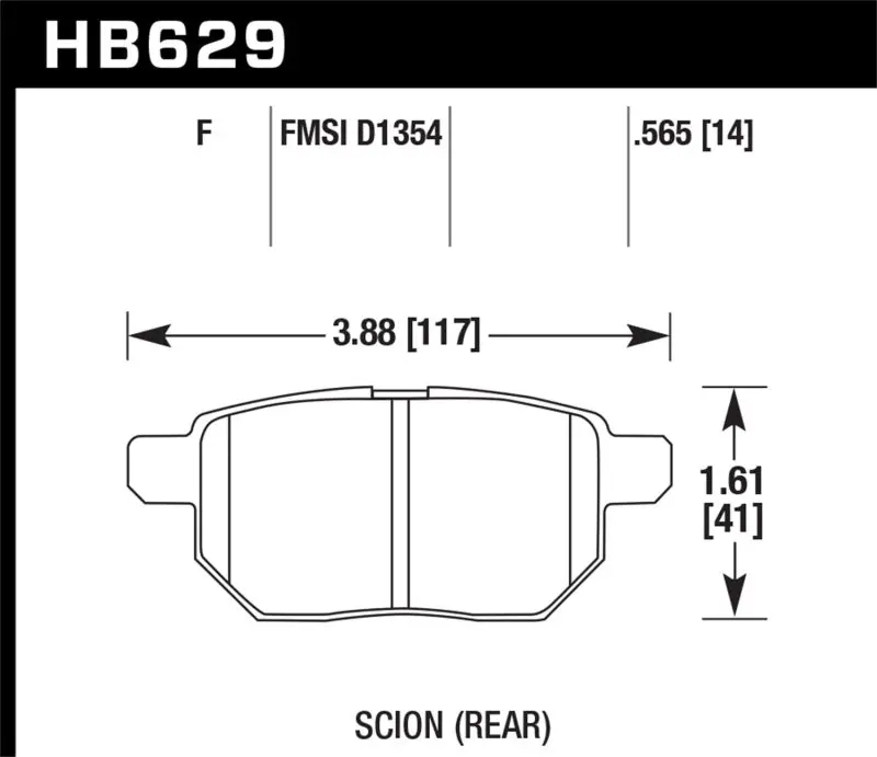 Hawk Hps Street Rear Brake Pads For Scion Xb (2008–2011), Toyota Corolla & Matrix (2009–2010), And Prius (2010) 1
