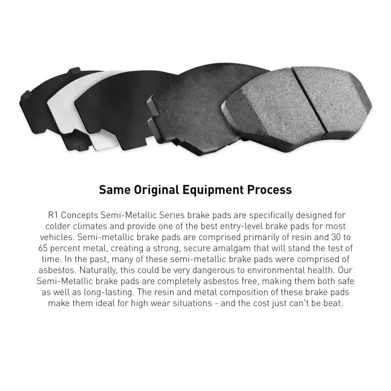 R1 Semi-Metallic Front Brake Pads For 2003–2006 Renault Laguna (Mexico Market) 1