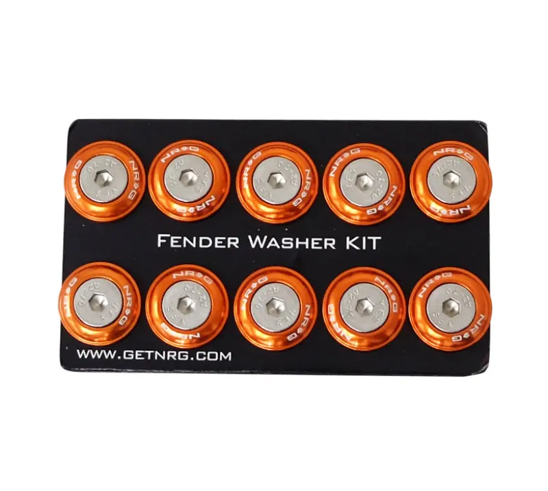 Nrg Orange Fender Washer & Rivet Kit – Plastic Body Repair, 10-Piece Set 1
