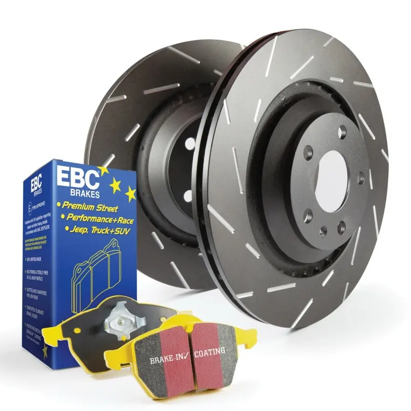Ebc S9 Brake Kit — Yellowstuff Performance Pads + Usr Drilled & Slotted Rotors 1
