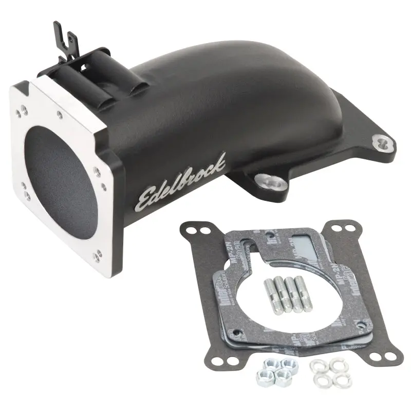 Edelbrock Ultra-Low-Profile 90Mm Throttle Body Intake Elbow With Square-Bore Flange – Black Finish 1