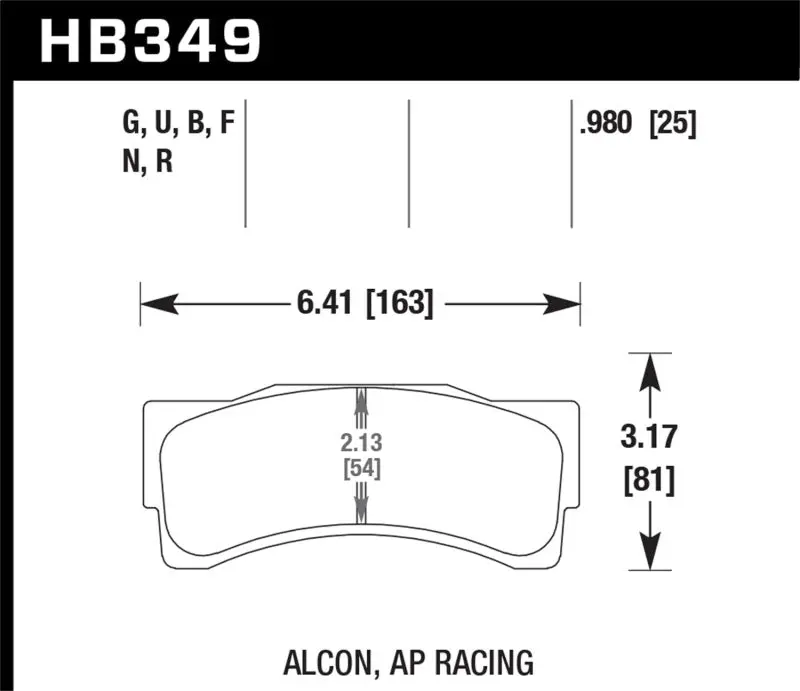 Hawk Racing Rear Brake Pads For Ap Racing, Alcon, Acure & Honda Dtc-70 Calipers 1