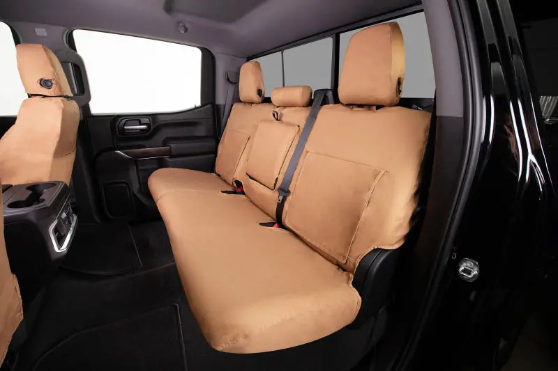 Covercraft Seatsaver Custom Fit Seat Covers For 2022–2024 Ford Maverick – Polycotton, Tan, Second Row 1