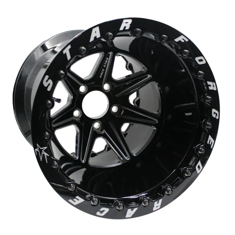 Race Star Valstar Forged Aluminum Wheel: 15X10", 5X4.75", 4.5" Backspace, 3.072" Center Bore – Black With Machined Accents 1