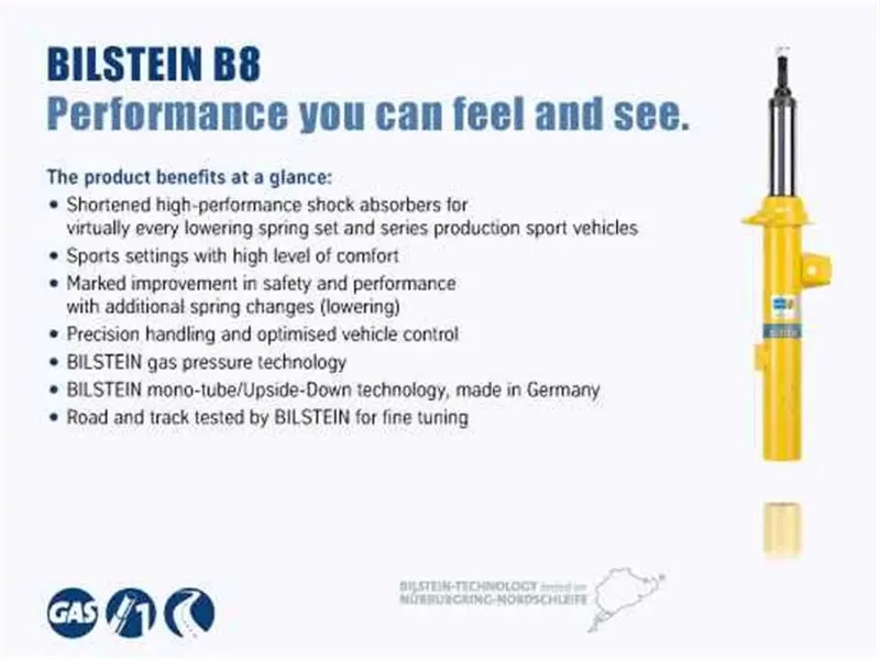Bilstein B8 Front Left Strut Assembly For 2014+ Mercedes-Benz Cla45 Amg (Non-Electronic Suspension) 1