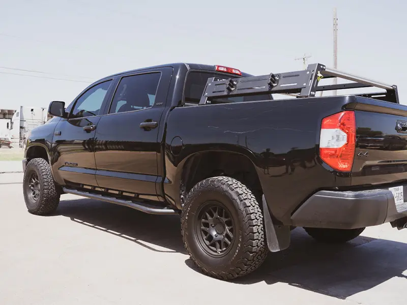 Cali Raised Overland Bed Rack For 2014–2024 Toyota Tundra – Long-Bed, Mid-Height Aluminum Design 1