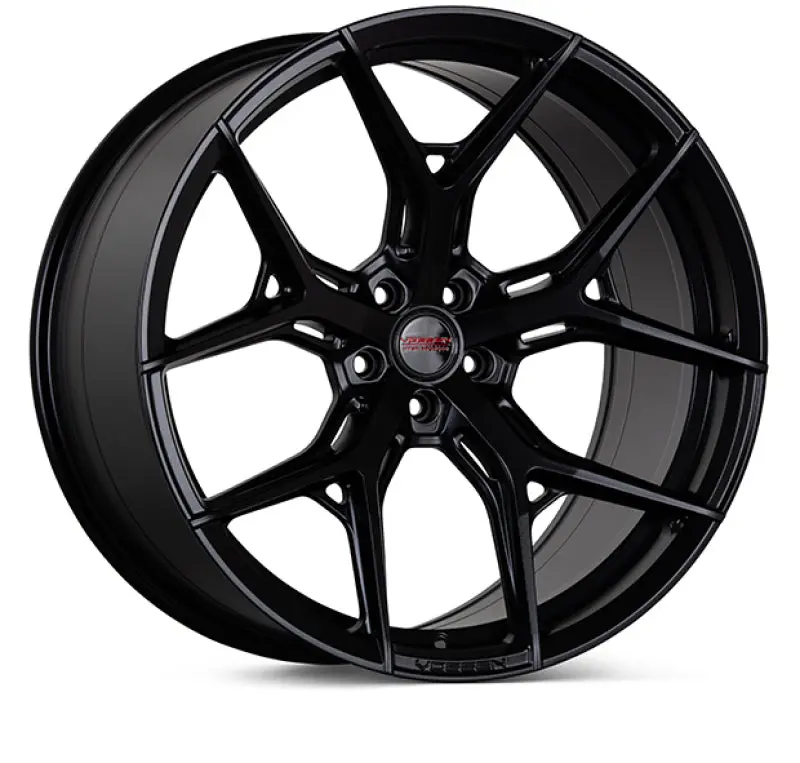 Vossen Hf5 Forged Alloy Wheel — 22×10.5", Et30 Offset, 5×112 Pcd, 66.56Mm Hub Bore — Satin Black Deep Concave 1