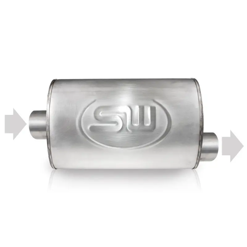 Stainless Works 3-Inch Center-Inlet, 3-Inch Offset-Outlet Exhaust Y-Pipe – 5X9 Inch 1