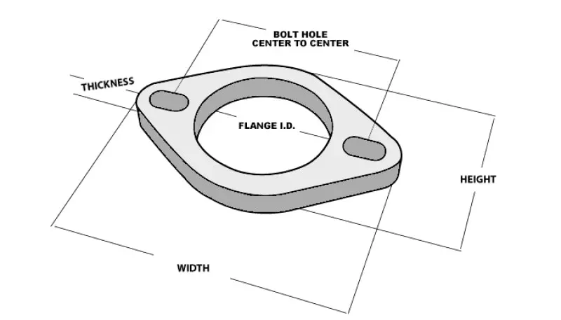 Vibrant 3-Inch Id T304 Stainless Steel Exhaust Flanges – 2-Bolt Design, Pack Of 5 1