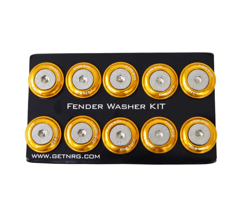 Nrg Rose Gold Fender Washer And Rivet Kit – Plastic Trim Fastening Set (10-Piece) 1