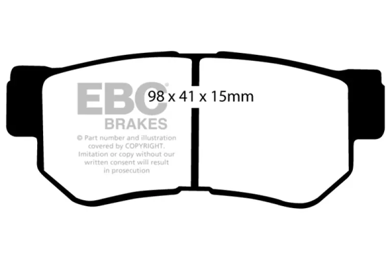 Ebc Redstuff Performance Rear Brake Pads For 2008–2009 Hyundai Azera 3.3L 1