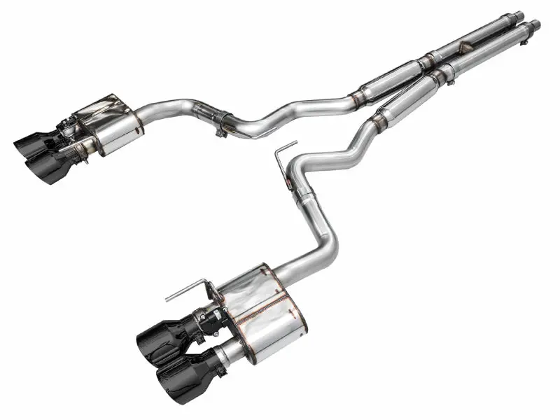 Awe Switchpath Cat-Back Exhaust – Quad Diamond Black Tips For 2024 Ford Mustang Dark Horse (S650 Rwd) 1