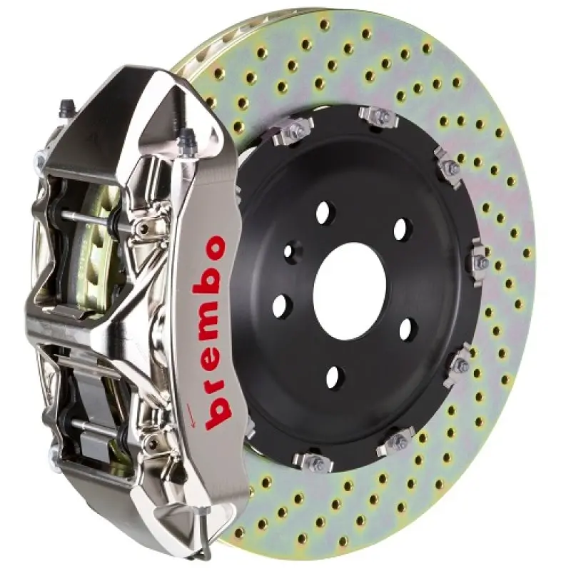 Brembo Gtr Big Brake Kit For 1993–1998 Toyota Supra Mkiv – Front 6-Piston Calipers With 380X34Mm Drilled & Nickel-Plated Two-Piece Rotors 1
