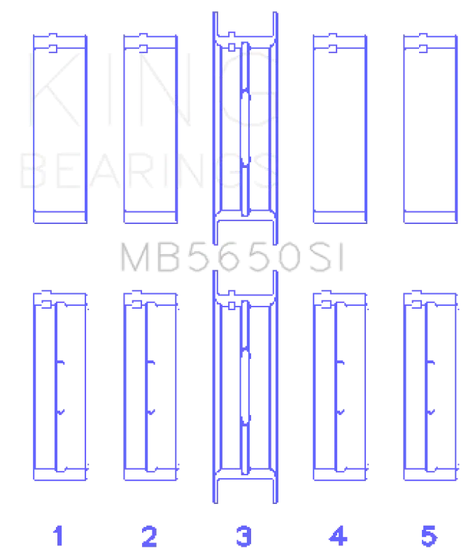 King Engine Bearings Main Bearing Set For Ford 370/429/460 Ohv V8 Engines (16B, 10-Piece) 1