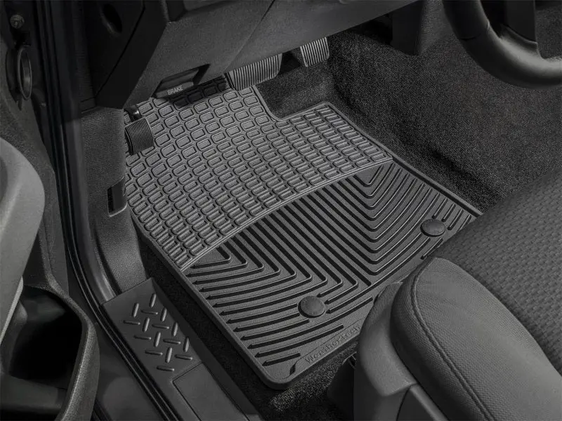Wt Rubber Front Floor Mats – Black, Universal Fit 1
