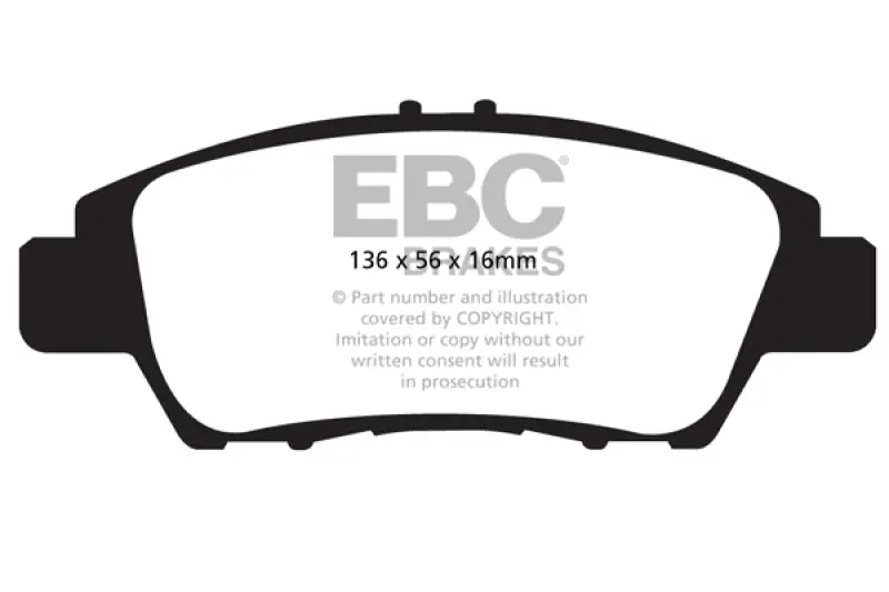 Ebc Greenstuff Front Brake Pads For 2010–2017 Honda Cr-Z Hybrid (1.5L) 1