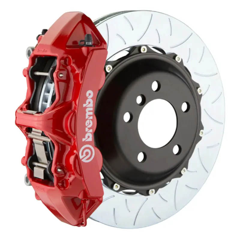 Brembo 05-11 997 C2S/997 C2 Gts Front Gt Bbk 6 Piston Cast 380X32 2Pc Rotor Slotted Type3-Red 1