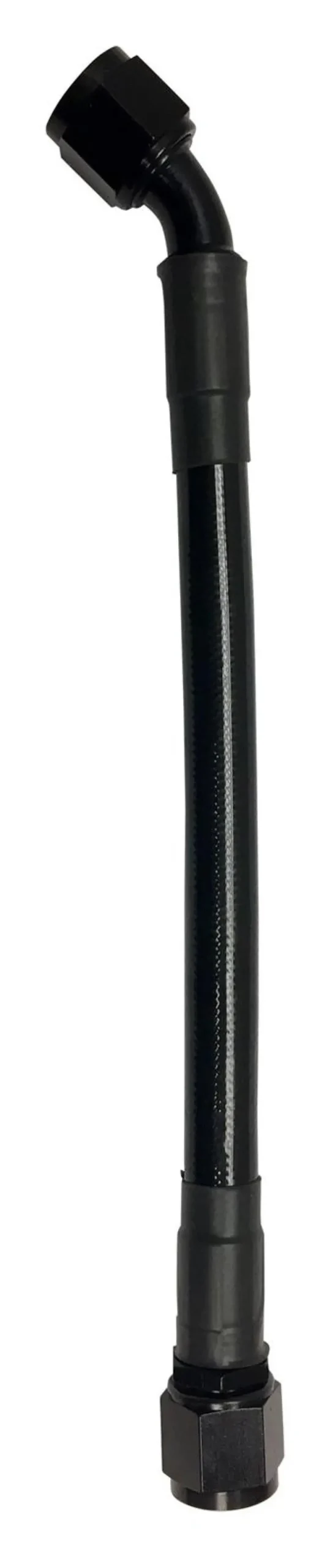 Fragola -6An Black Ptfe Hose Assembly – Straight To 45° Fitting, 20" Length 1
