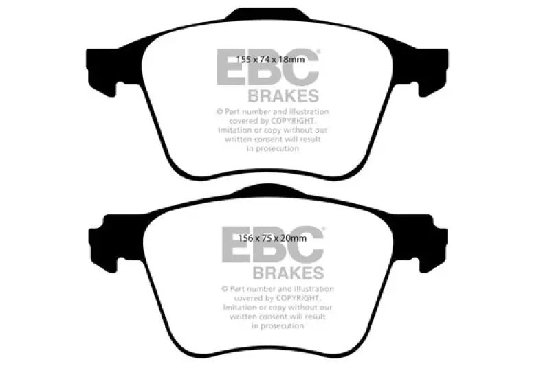 Ebc Greenstuff Front Brake Pads For 2011+ Volvo S60 T5 2.5L Turbo – 315Mm Rotor Compatible 1