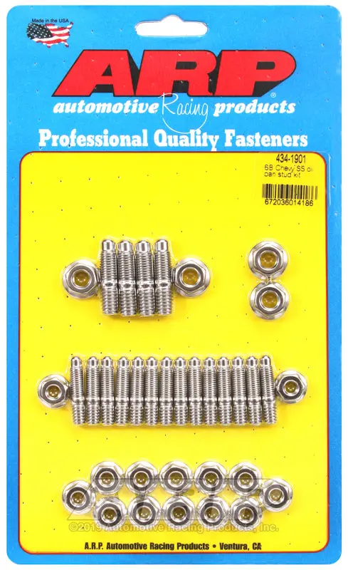 Arp Oil Pan Stud Kit – Small-Block Chevrolet, Stainless Steel, Short-Bolt Configuration 1