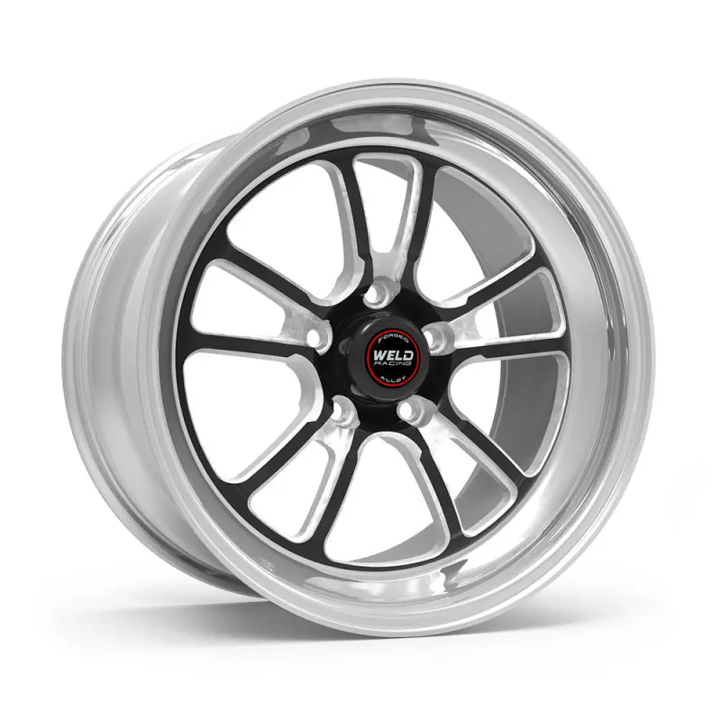 Weld S70 Rt-S Forged Aluminum Wheel – 17X7", 5X114.3, 4.4" Backspace, Black Center/Polished Rim 1