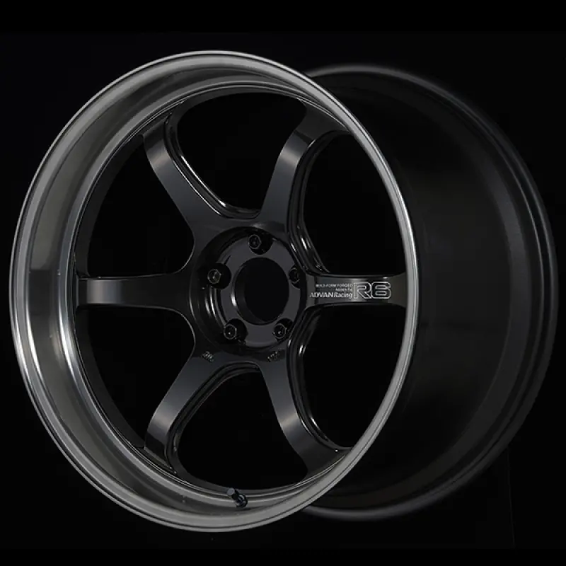 Advan R6 Forged Alloy Wheel – 20×10″, +25Mm Offset, 5×112Mm Pcd, Graphite Finish With Machined Details 1