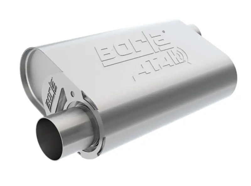 Borla Oval Crate Muffler For Small-Block Chevy Engines – 2.5" Offset/Center, 14" X 4.35" X 9", Fits 283/327/350 Cubic Inch Displacements 1