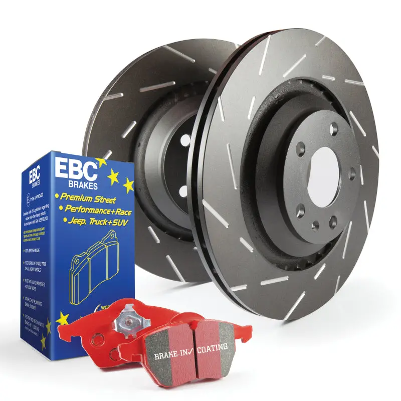 Ebc Redstuff S4 Brake Kit: Performance Pads + Usr Drilled & Slotted Rotors 1